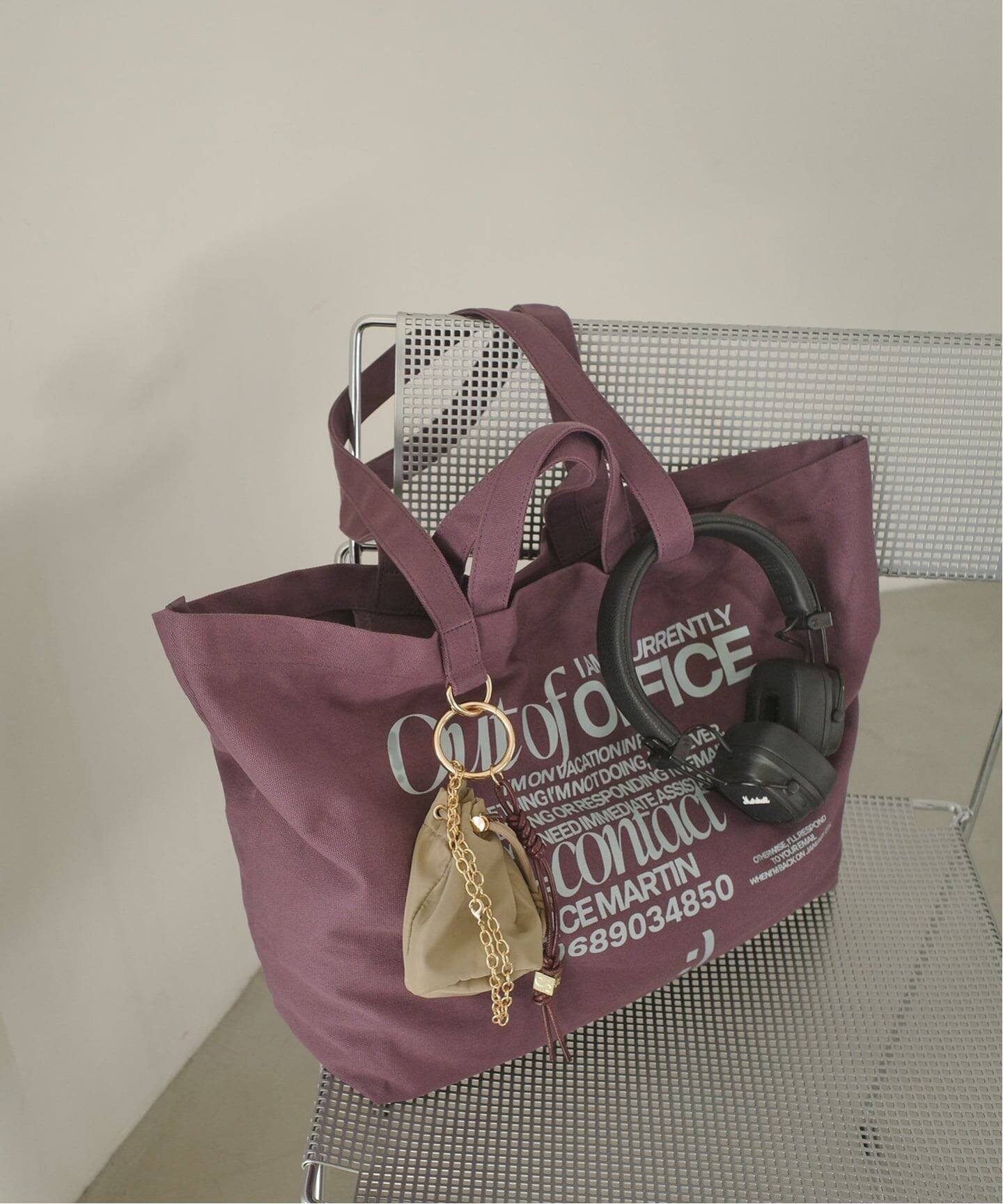 SLOBE IENA 《追加予約》LOUNA SLOBE別注 BIGトートバッグ スローブ イエナ バッグ トートバッグ パープル ベージュ【送料無料】