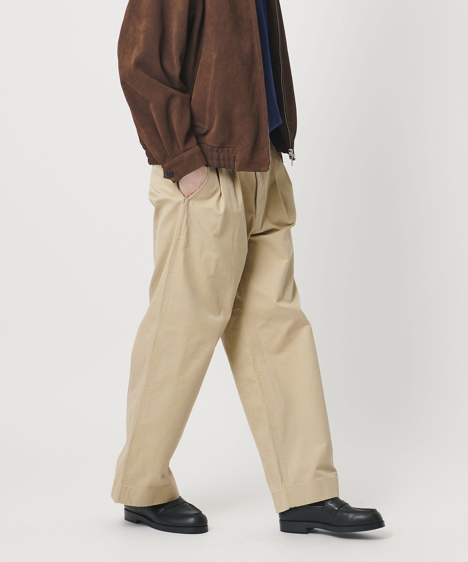 BEAUTY&YOUTH UNITED ARROWS HI-LINE 3PLY チノ トラウザース ビューティー＆ユース　ユナイテッドアローズ パンツ その他のパンツ ブラウン ベージュ【送料無料】