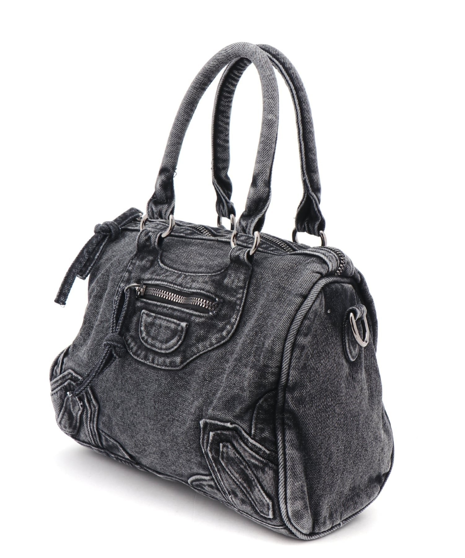 fiore fiore/(W)ウォッシャーデニムタウンボストン ファッションバッグプラザ　ラミー バッグ ショルダーバッグ ブラック ブルー【送料無料】