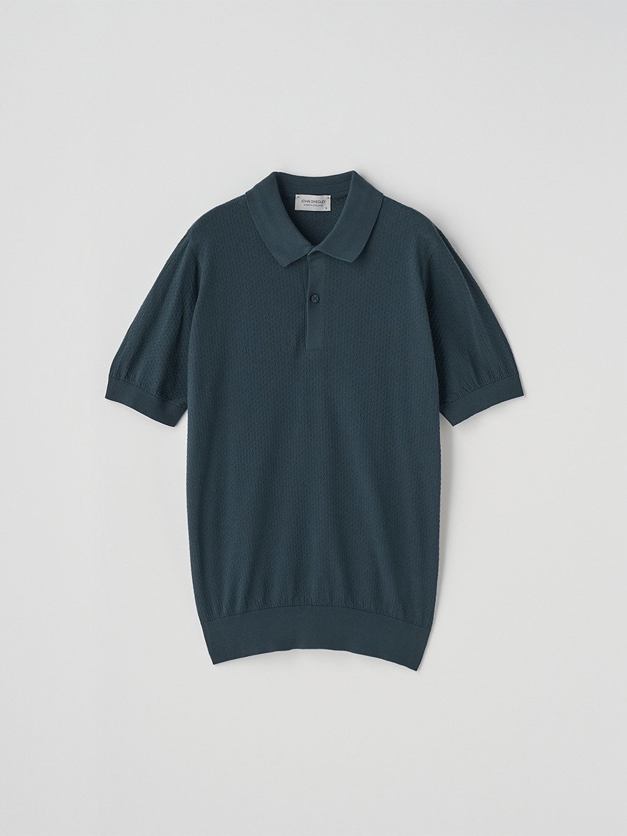 JOHN SMEDLEY コットン テクスチャニットポロシャツ ｜ CALUN ｜ 30G EASY FIT ジョンスメドレー トップス ニット【送料無料】
