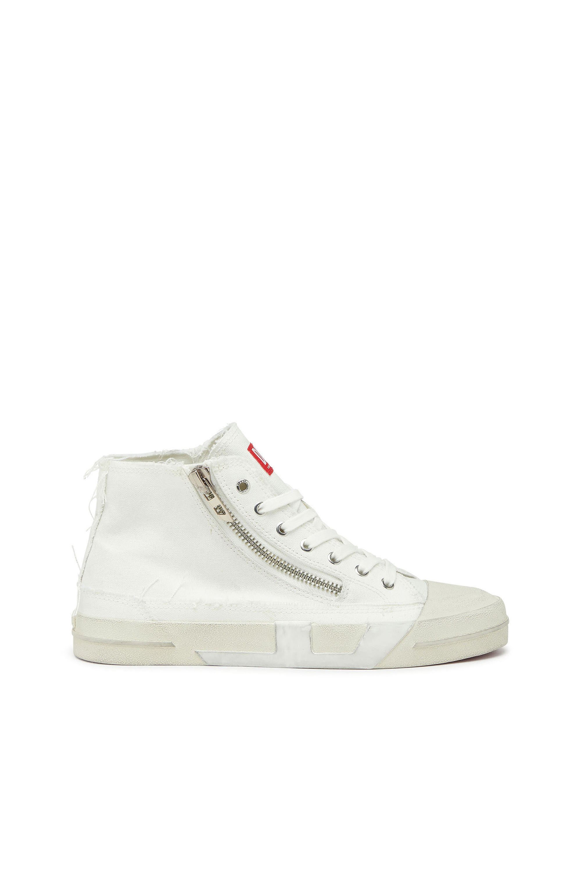 DIESEL メンズ ミッドカットスニーカー S-D-VERSE ZIP MID II ディーゼル シューズ・靴 スニーカー ホワイト ブラック【送料無料】