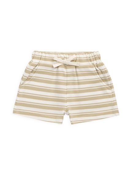 JAMIE KAY ボーダーショートパンツ Double Stripe Hay/Cloud/ピマコットン ジェイミーケイ マタニティウェア・ベビー用品 ロンパース・カバーオール【送料無料】