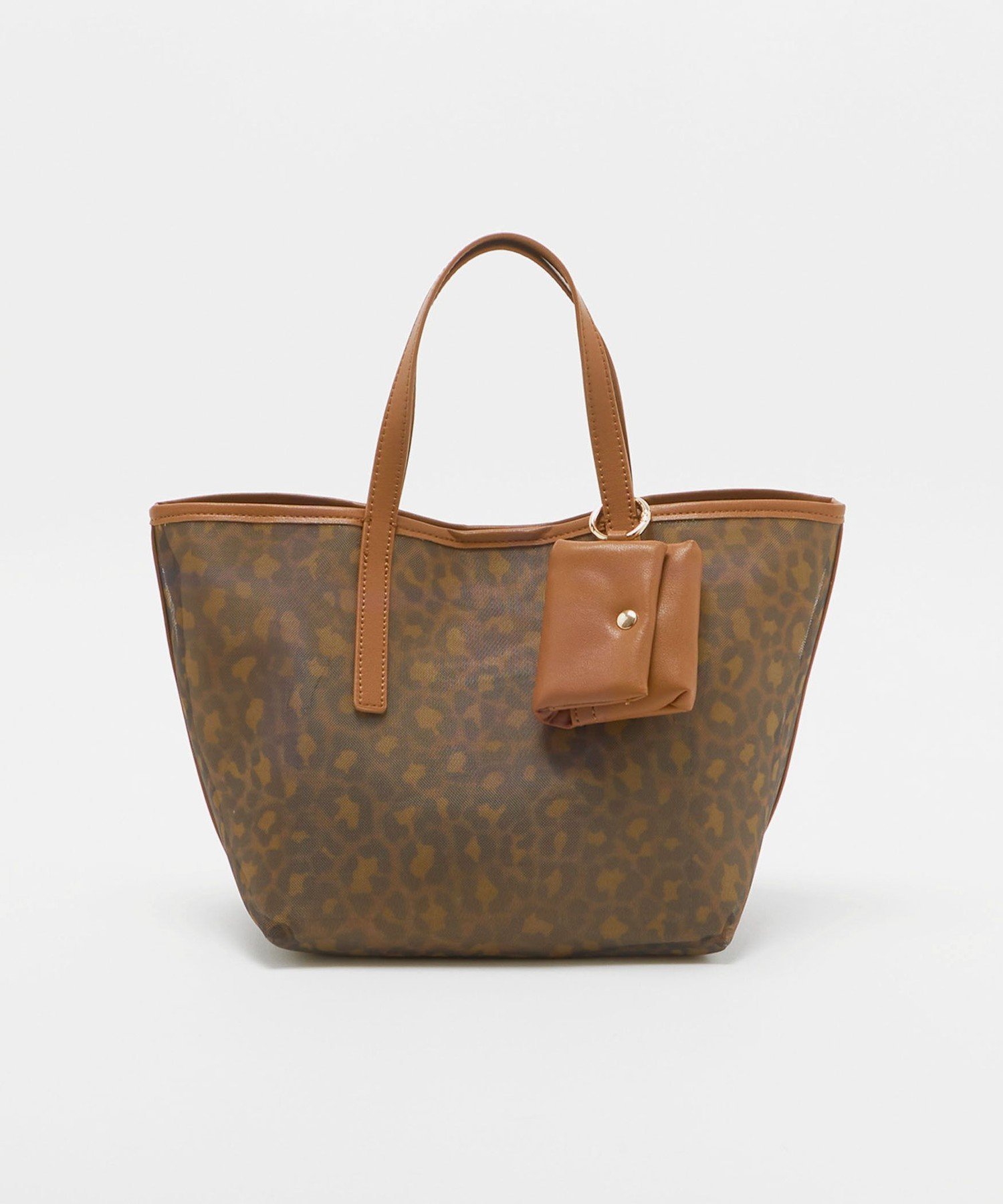 UNITED ARROWS green label relaxing レオパードプリント メッシュ トートバッグ ユナイテッドアローズ グリーンレーベルリラクシング バッグ トートバッグ ブラウン ブラック【送料無料】