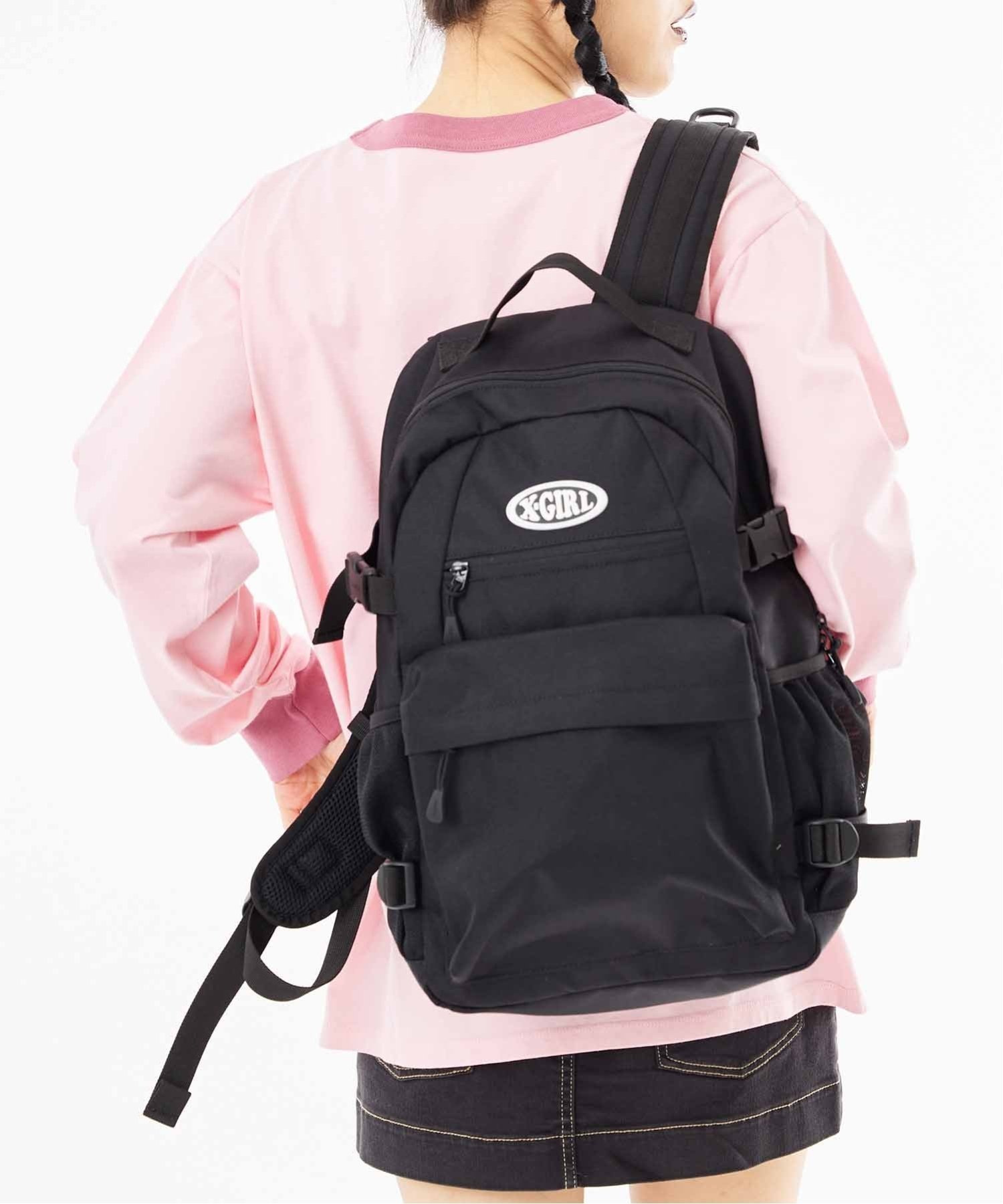 エックスガール リュック X-girl OVAL LOGO BACKPACK リュックX-girl エックスガール バッグ リュック・バックパック ブラック グレー カーキ【送料無料】