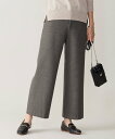 【SALE/40%OFF】J.PRESS LADIES L 【洗える】チェルビック チェック セミワイド パンツ ジェイプレス パンツ その他のパンツ グレー ...