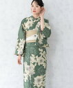 SOUBIEN 浴衣2点セット レディース (浴衣+帯) ソウビエン 着物・浴衣・和装小物 浴衣 オレンジ ベージュ グレー【送料無料】