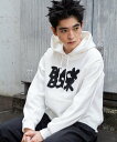 【SALE/44%OFF】WEGO MEN'S リラックスフィットスプレーグラフィックパーカー ウィゴー トップス パーカー・フーディー ブラック ホワイト グ...