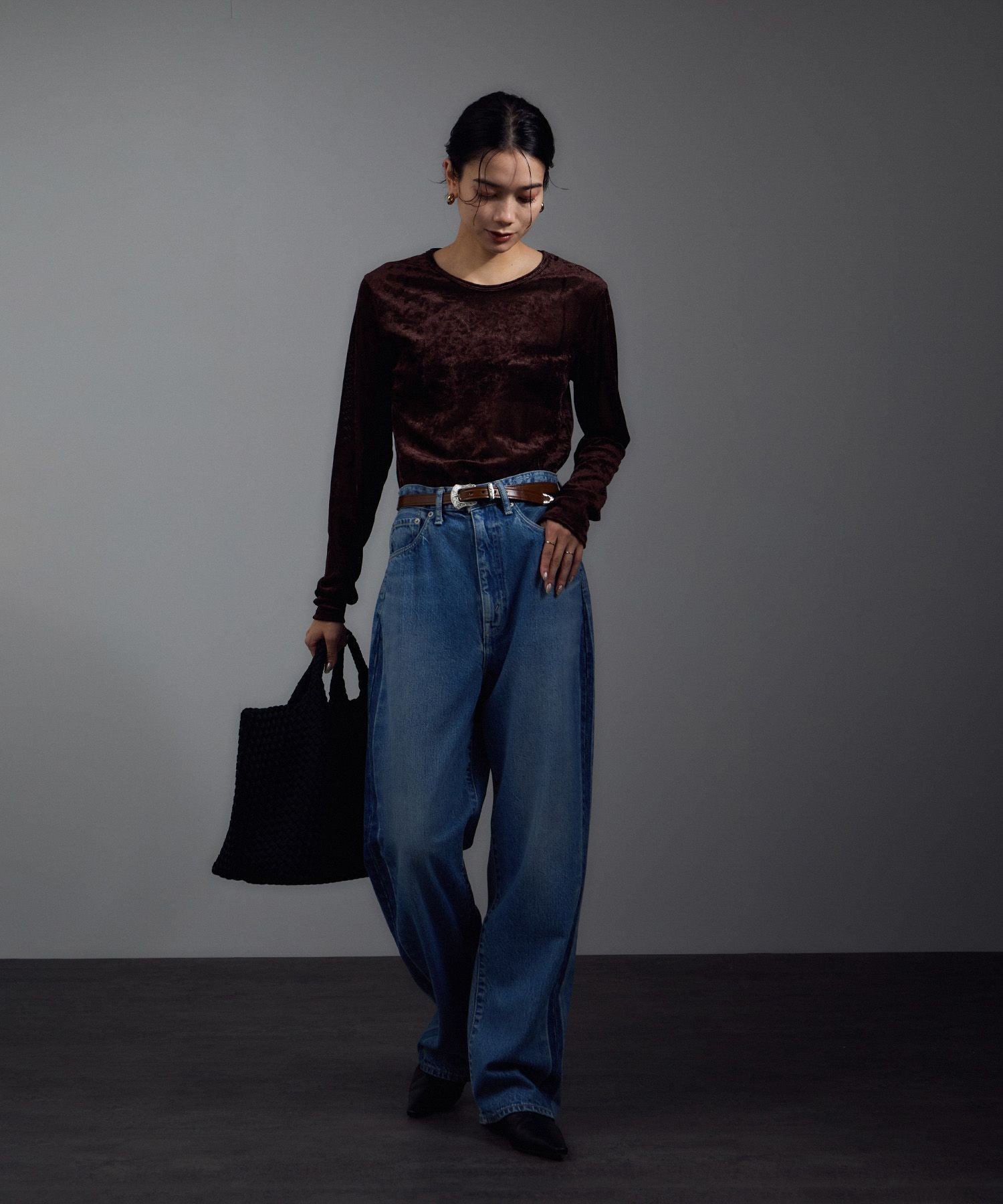 SALON adam et rope' 【TORY LEATHER(トリーレザー)】3/4inch Western Belt/ベルト サロン アダム エ ロペ ファッション雑貨 ベルト ブラウン ブラック【送料無料】 3