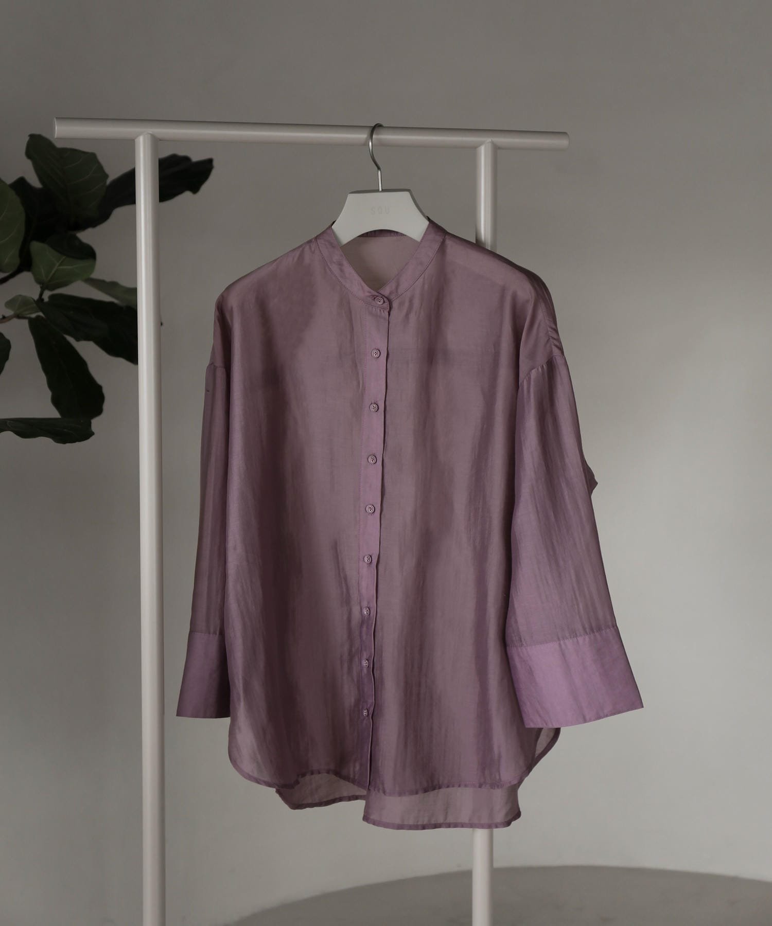 Katrin TOKYO band collar sheer shirt カトリントウキョウ トップス シャツ・ブラウス グレー