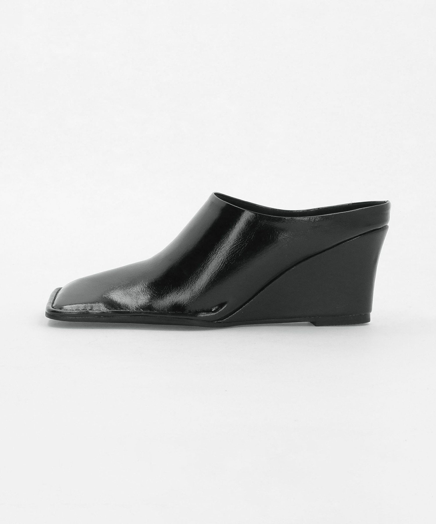 ＜MARW UNITED ARROWS+ODETTE E ODILE＞スクエア ウェッジ ミュール ビューティー＆ユース ユナイテッドアローズ シューズ・靴 ミュール ブラック