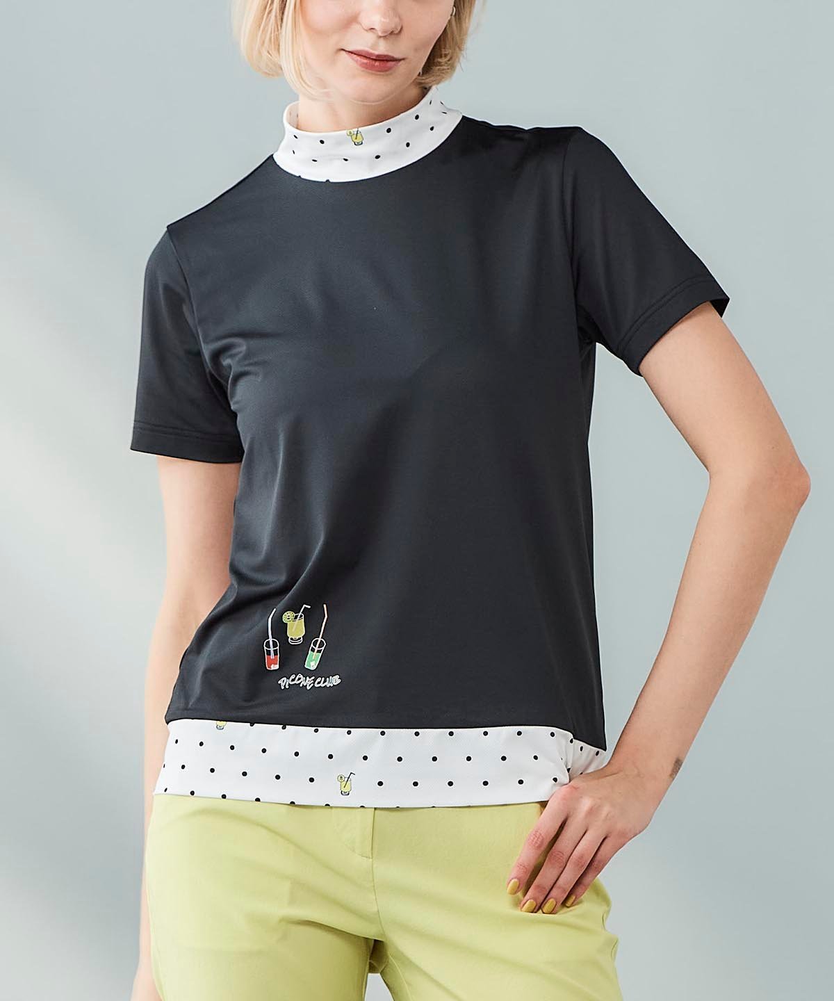 Picone Club 【ピッコーネクラブ公式】ドット切替UV速乾プルオーバー ピッコーネクラブ トップス カットソー・Tシャツ ホワイト ブラック【送料無料】