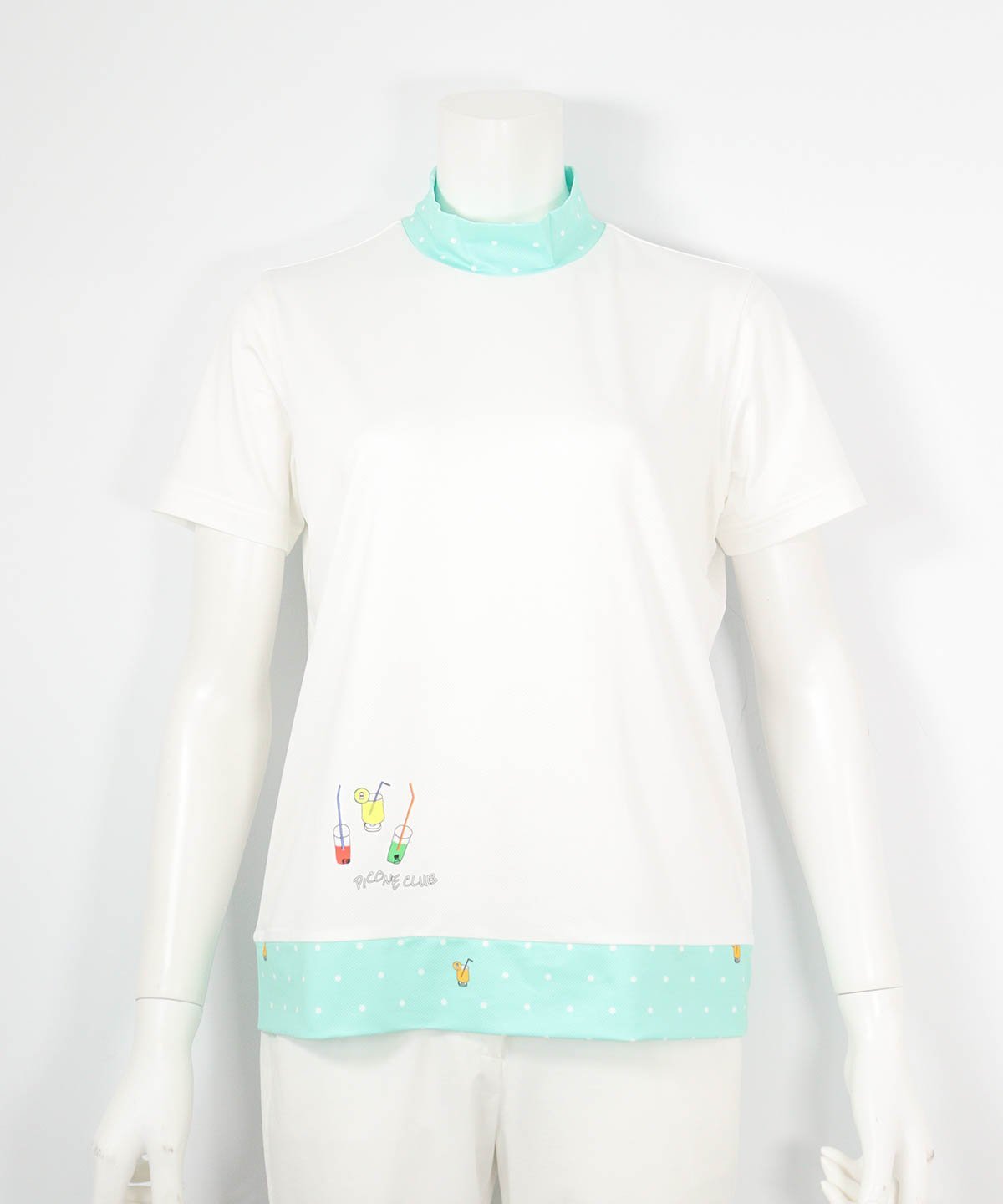 Picone Club 【ピッコーネクラブ公式】ドット切替UV速乾プルオーバー ピッコーネクラブ トップス カットソー・Tシャツ ホワイト ブラック【送料無料】