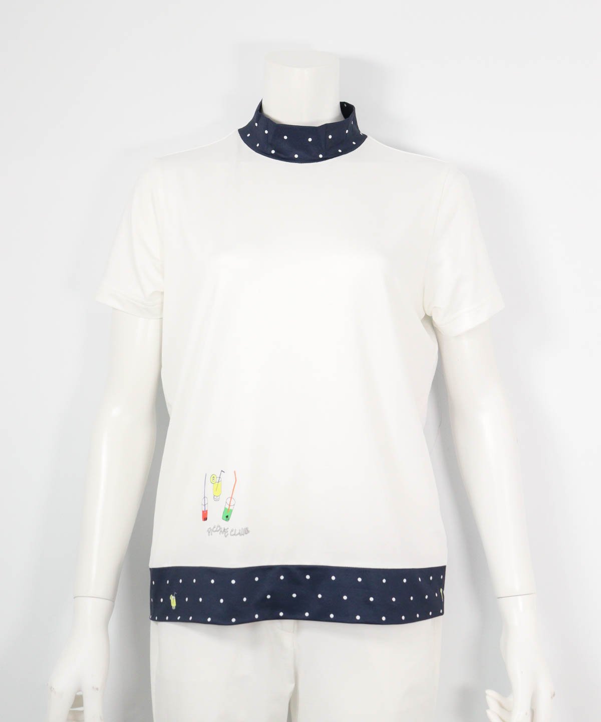 Picone Club 【ピッコーネクラブ公式】ドット切替UV速乾プルオーバー ピッコーネクラブ トップス カットソー・Tシャツ ホワイト ブラック【送料無料】