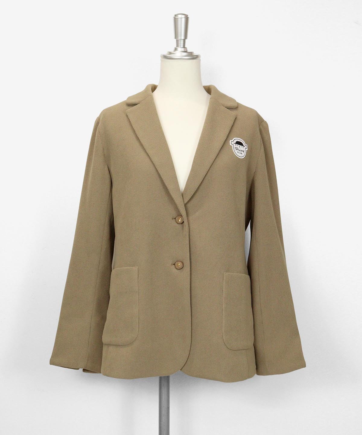 【SALE／40%OFF】Picone Club エココーデュロイ風ジャケット ピッコーネクラブ ジャケット・アウター テーラードジャケット・ブレザー ブラック ベージュ ホワイト【送料無料】