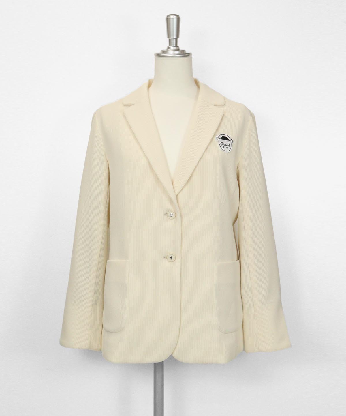 【SALE／40%OFF】Picone Club エココーデュロイ風ジャケット ピッコーネクラブ ジャケット・アウター テーラードジャケット・ブレザー ブラック ベージュ ホワイト【送料無料】