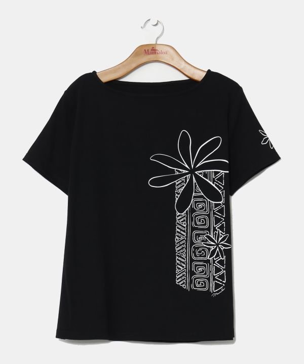 Maunaloa 【マウナロア】タパティアレT-SH アミナコレクション トップス カットソー・Tシャツ ブラック ホワイト ネイビー