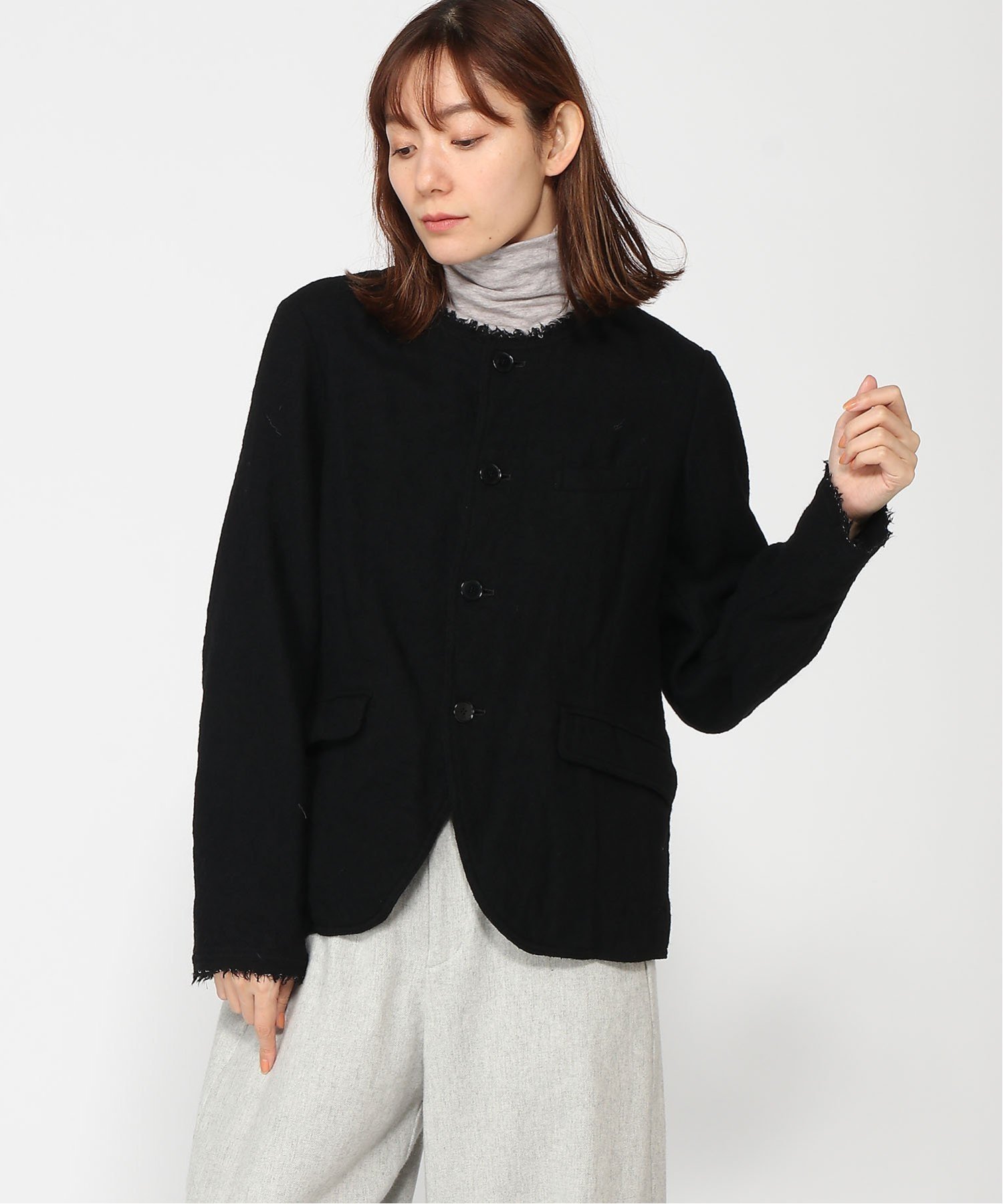 pas de calais pas de calais　ガーゼタンブラー千鳥柄　ジャケット パドカレ ジャケット・アウター ノ..