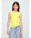 GAP (K)リブ タンクトップ (キッズ) ギャップ トップス ノースリーブ・タンクトップ イエロー ブラック ホワイト ピンク