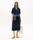 TOMMY HILFIGER ボタンニーフレアショートスリーブポロワンピース トミーヒルフィガー ワンピース・ドレス その他のワンピース・ドレス ネイビー【送料...