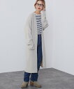 【SALE/40%OFF】BEAMS HEART WOMEN ダブルフェイスニット ロングカーディガン(ウォッシャブル) ビームス アウトレット トップス カーディガン ネイビー ベージュ【送料無料】