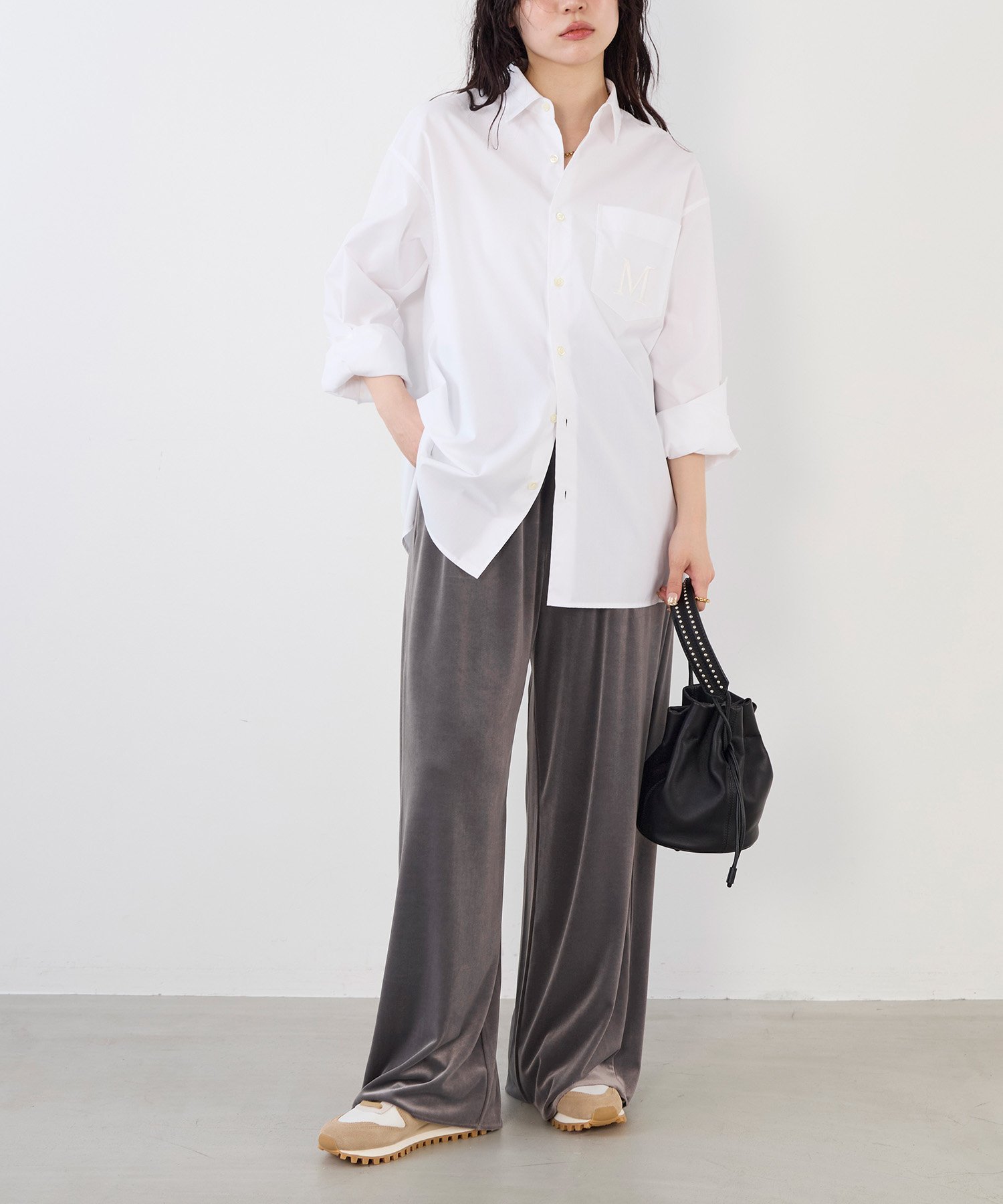 【SALE／30%OFF】GREYCHORD 【GREYCHORD】ベロアパンツ-LAYLA マイカアンドディール パンツ その他のパンツ グレー ベージュ【送料無料】
