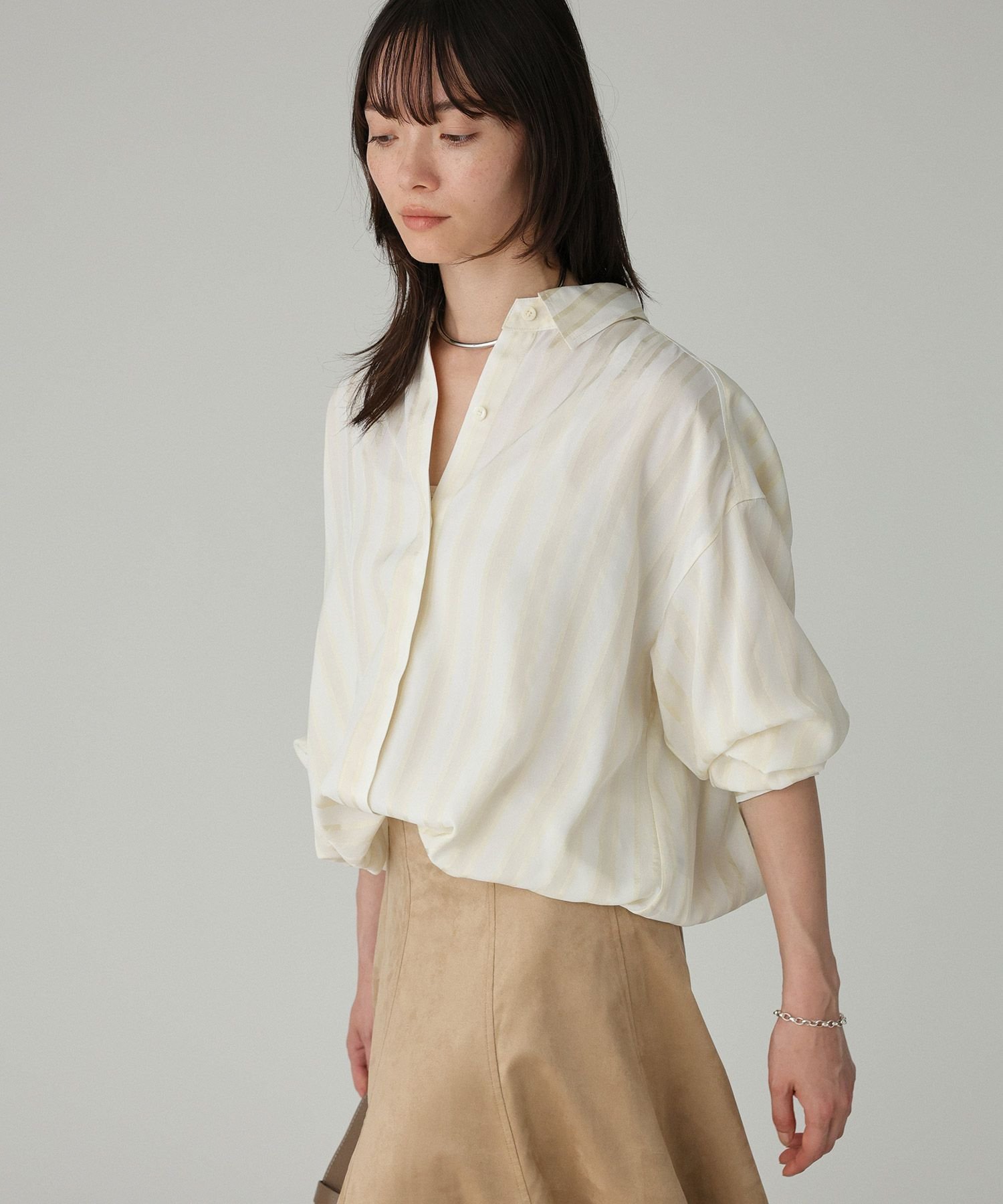 【SALE／46%OFF】BABYLONE キュプラストライプシャツ バビロン トップス シャツ・ブラウス ブルー イエロー【送料無料】 stylife-15214721 Rakuten Fashion サンプル画像3