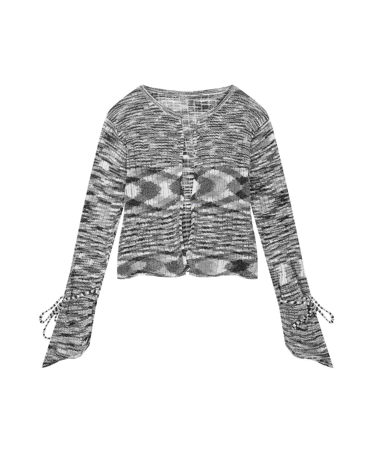 HOOK 【HOOK】for girls 杢ニットソーカーデ アイモハ トップス カーディガン ピンク グレー【送料無料】