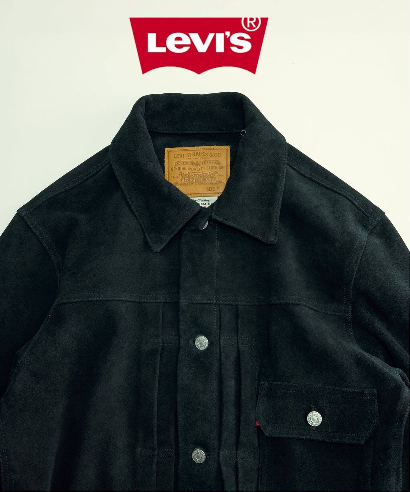 JOURNAL STANDARD relume Levi's(R) / リーバイス(R) 別注 TYPE1スエード トラッカージャケット ジャーナル スタンダード レリューム ジャケット・アウター ライダースジャケット ブラック【送料無料】