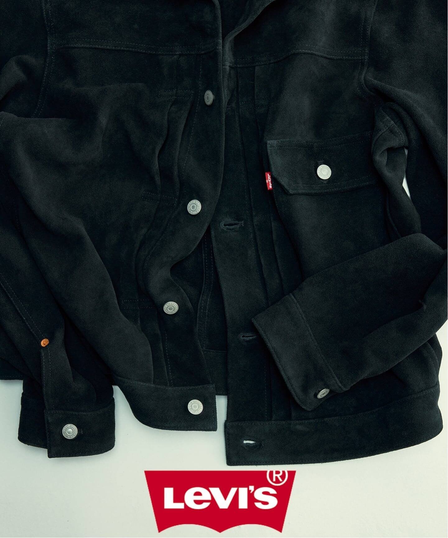 JOURNAL STANDARD relume Levi's(R) / リーバイス(R) 別注 TYPE1スエード トラッカージャケット ジャーナル スタンダード レリューム ジャケット・アウター ライダースジャケット ブラック【送料無料】