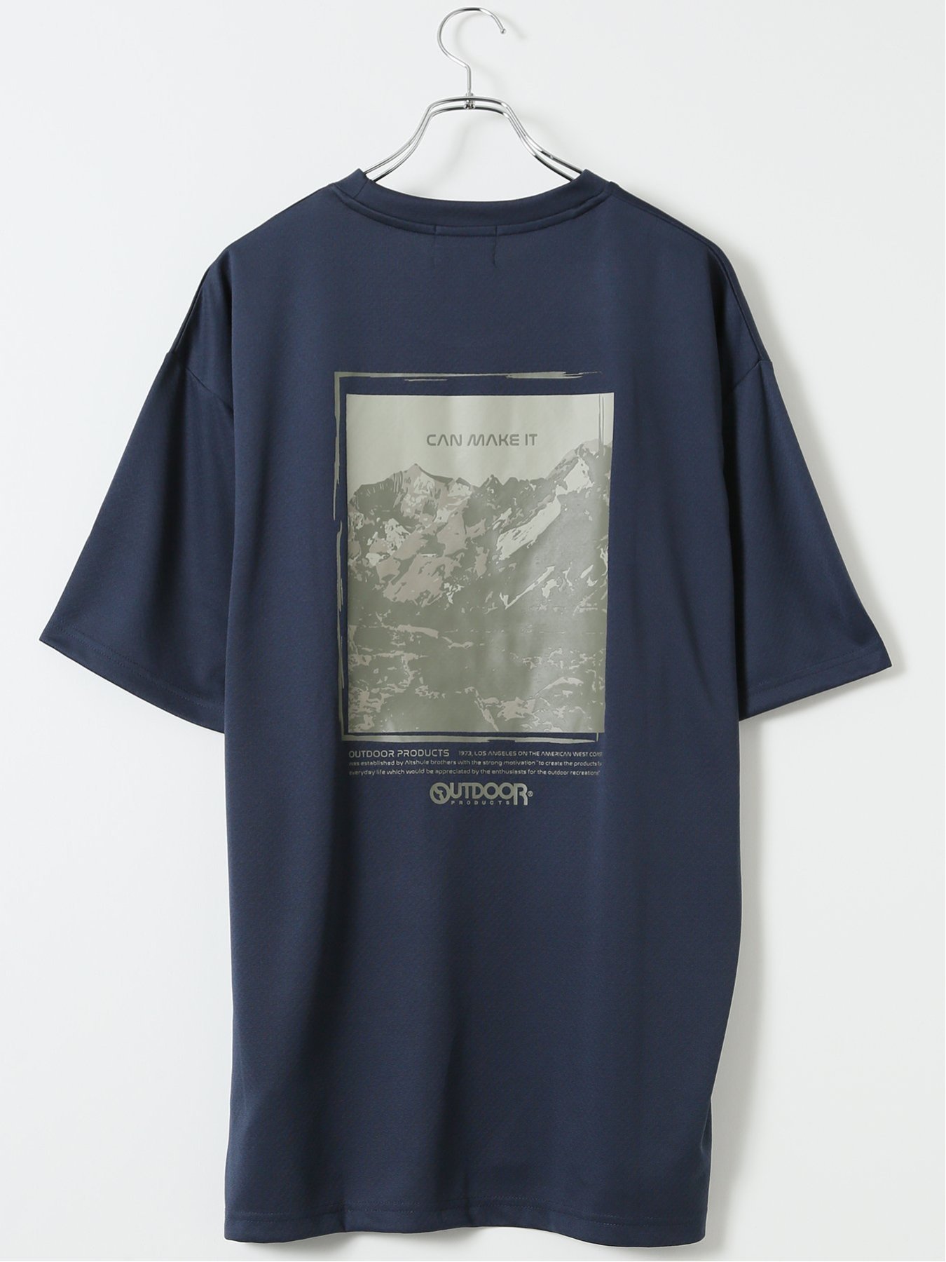【SALE／10%OFF】GRAND-BACK 【大きいサイズ】アウトドアプロダクツ/OUTDOOR PRODUCTS ドライ メッシュ クルーネック 半袖 Tシャツ タカキュー トップス カットソー・Tシャツ ネイビー【送料無料】