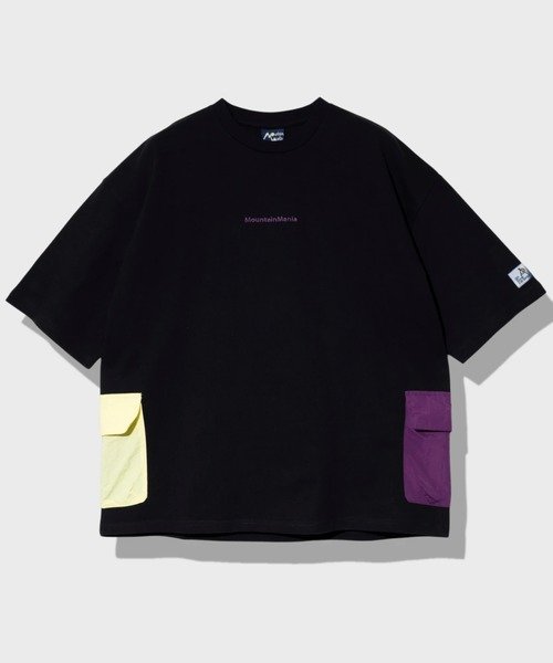 Mountain Mania 【GSC別注】Mountain Mania/マウンテンマニア Mountain Mania x gsc オリジナル天竺 サイドポケットTEE (MENS) ゴースローキャラバン トップス カットソー・Tシャツ ブラウン ホワイト ブラック オレンジ ブルー