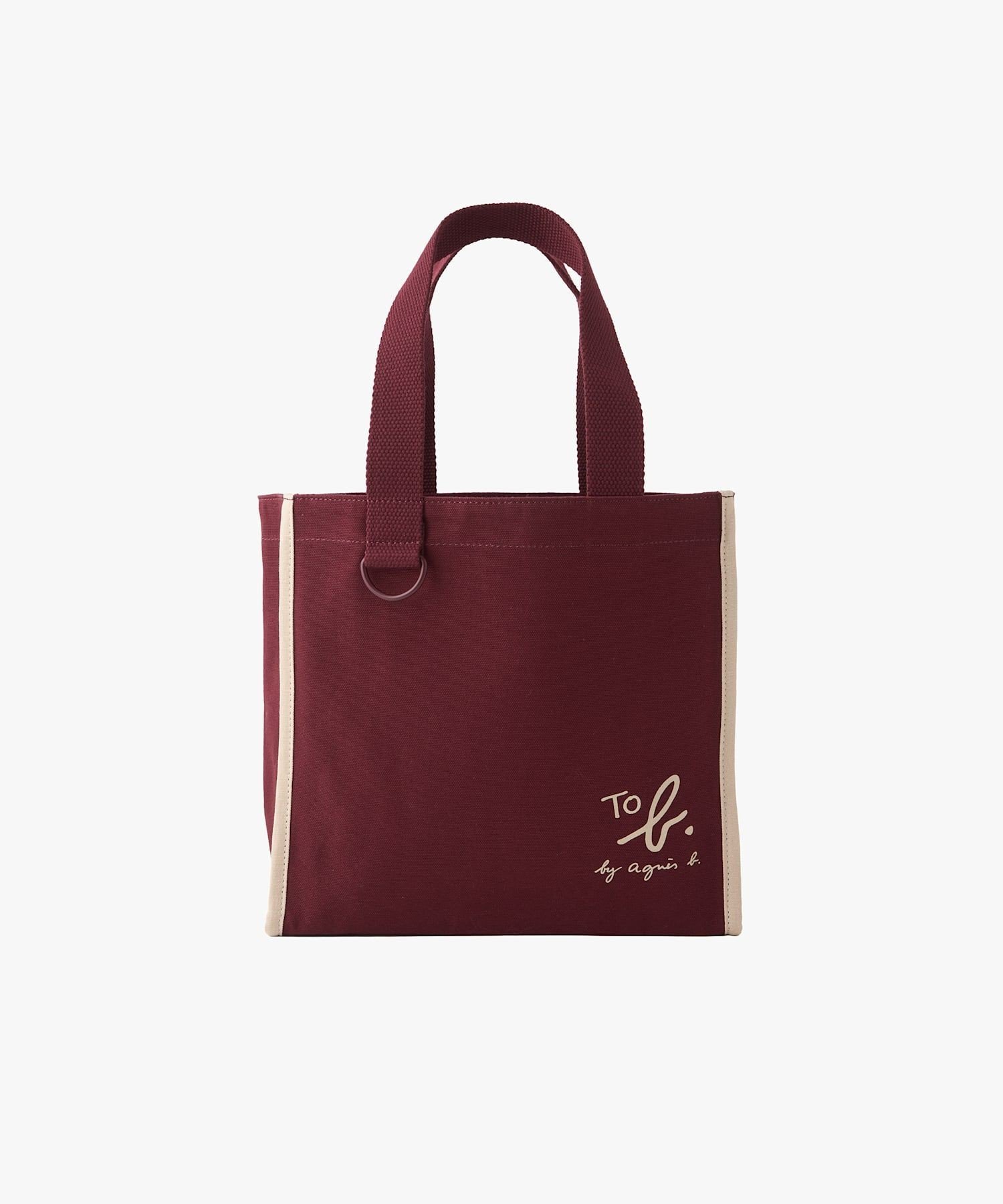 To b. by agnes b. To b. by agnes b.* green label relaxing コットン パイピング ミニトートバッグ アニエスベー バッグ トートバッグ ワインレッド【送料無料】
