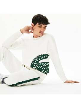 【SALE/50%OFF】LACOSTE オーバーサイズロゴプリントクルーネックスウェット ラコステ カットソー スウェット グリーン ネイビー【送料無料】