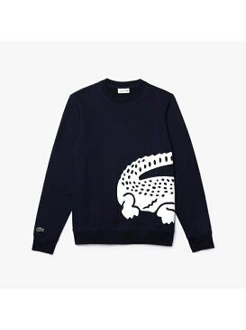 【SALE/50%OFF】LACOSTE オーバーサイズロゴプリントクルーネックスウェット ラコステ カットソー スウェット グリーン ネイビー【送料無料】