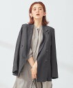 【SALE／50 OFF】23区 【WEB/一部店舗限定】LIBECO THICK ダブル前 ジャケット ニジュウサンク ジャケット アウター テーラードジャケット ブレザー ブラック ホワイト ベージュ【送料無料】