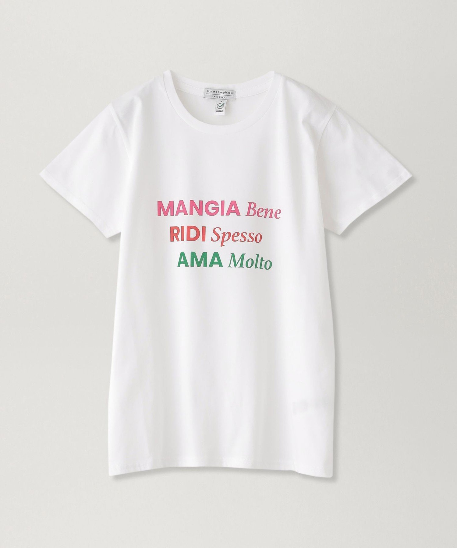 【SALE／20%OFF】EPOCA 【FAUBOURG 54】マルチカラーメッセージカットソー《WEB&EPOCA THE SHOP店舗限定》 エポカ トップス カットソー・Tシャツ ホワイト【送料無料】