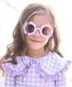 【SALE/20%OFF】Lycee mine フラワーキッズサングラス ナルミヤオンライン ファッション雑貨 サングラス ブルー ピンク イエロー