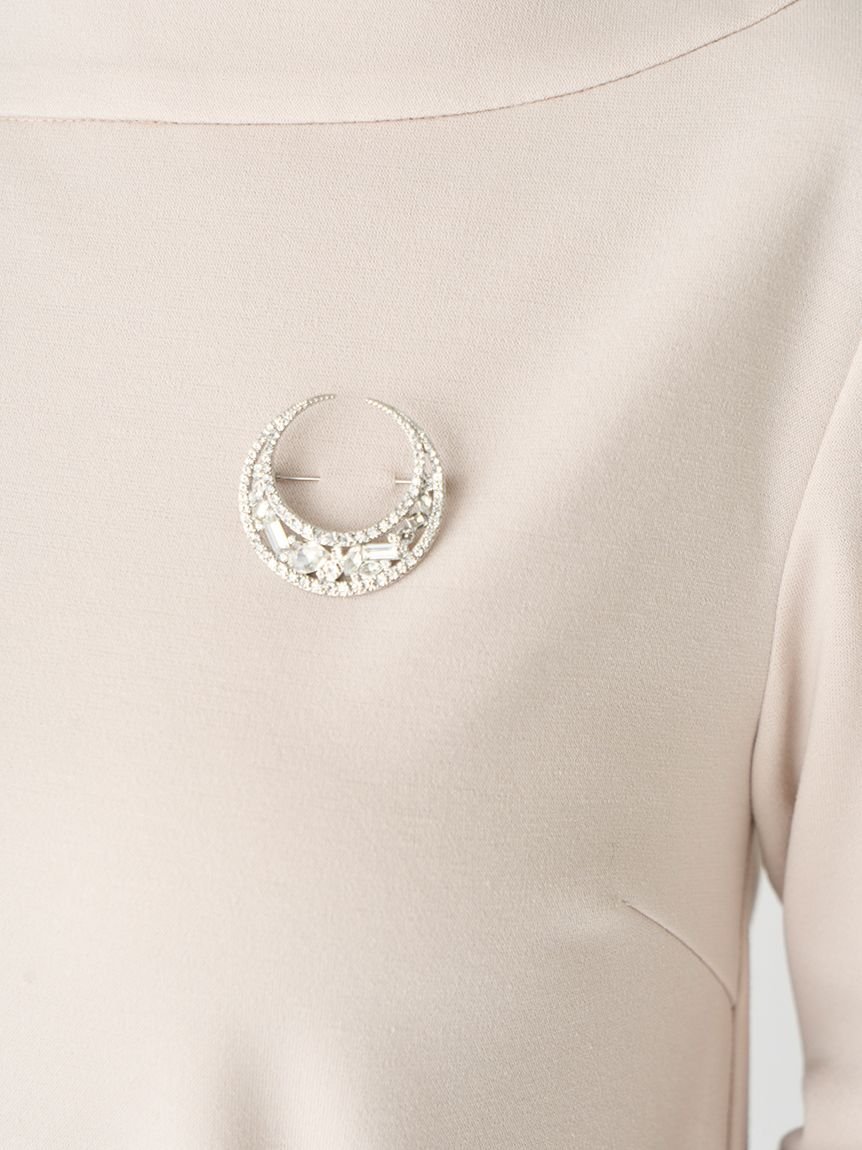 CELFORD ムーン&スタービジューブローチ セルフォード アクセサリー・腕時計 ブローチ・コサージュ・バッジ レッド【送料無料】のサムネイル