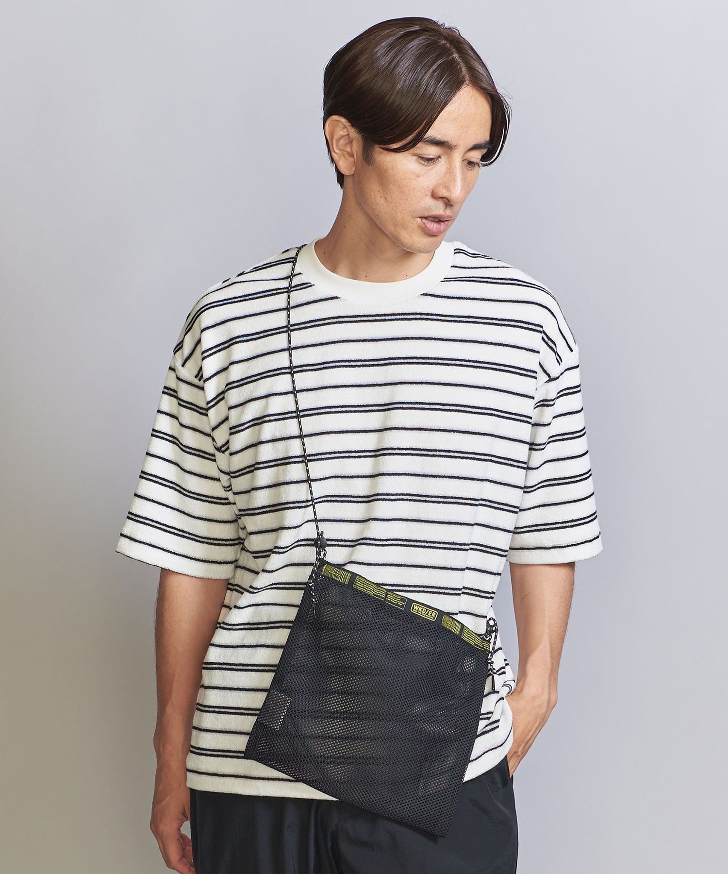 【SALE／30%OFF】BEAUTY&YOUTH UNITED ARROWS ＜WEEKEND(ER)＞ MESH FLAT SHOULDER/バッグ ユナイテッドアローズ アウトレット バッグ ショルダーバッグ ブラック ホワイト
