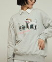 Firsthand オーガニックコットン アニマルプリントスウェット / リラックスフィット / 裏毛スウェット 25AW フリークスストア トップス スウェット・トレーナー ブラウン グレー【送料無料】|詳細画像