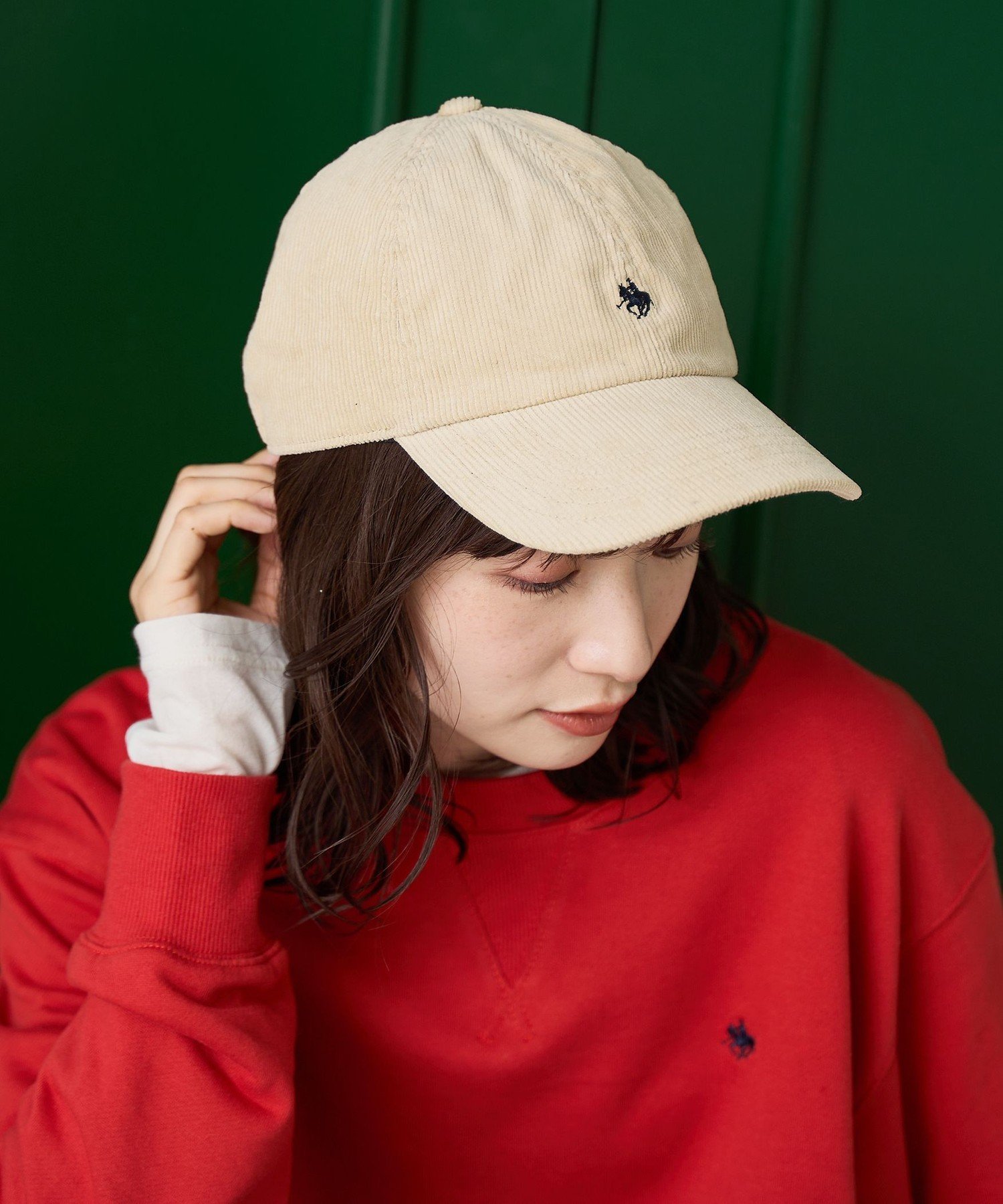 【SALE／10%OFF】coen 【POLO BCS(ポロ・ビーシーエス)別注】コーデュロイキャップ コーエン 帽子 キャップ ネイビー ベージュ レッド【送料無料】のサムネイル