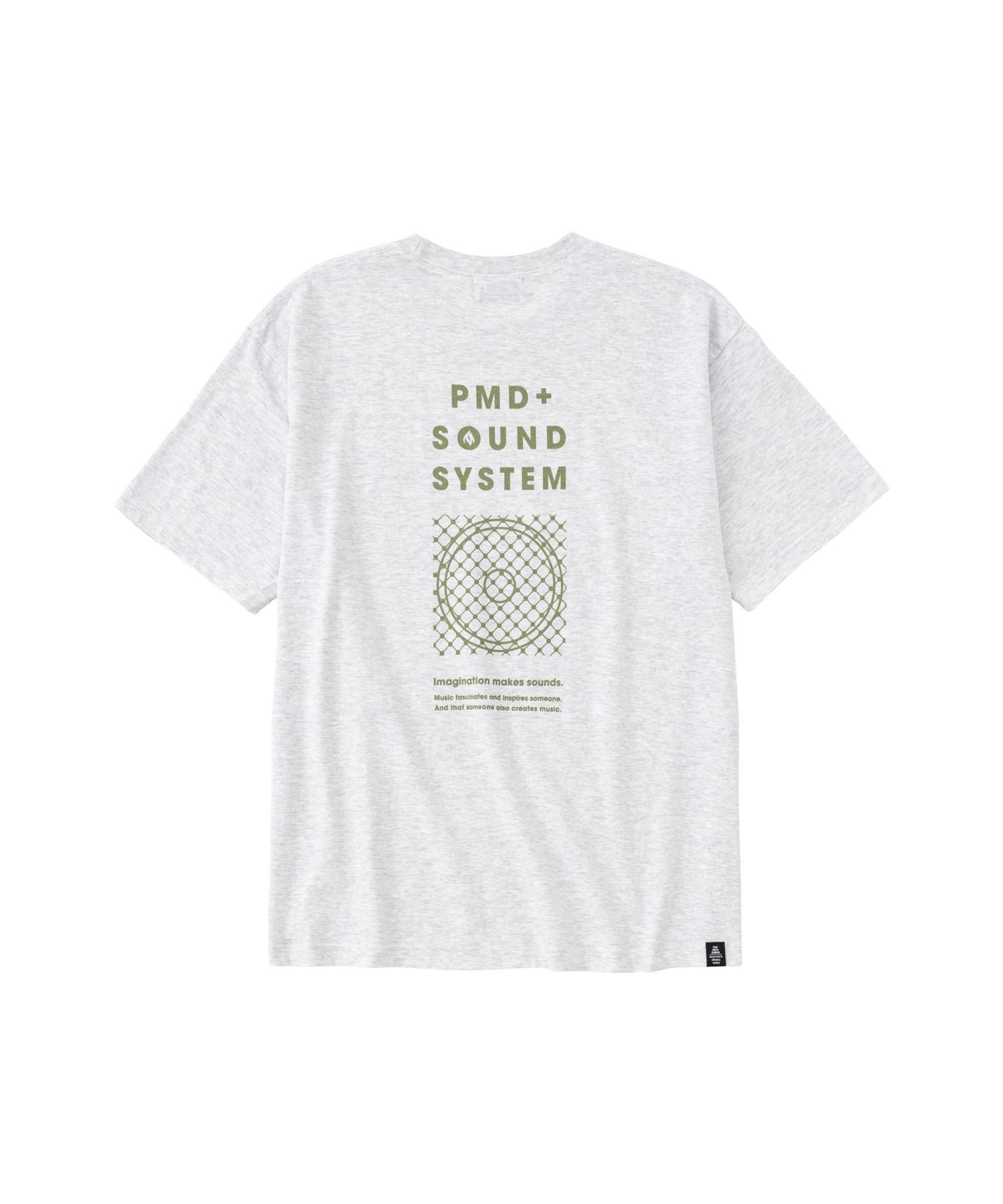 bonjour records POET MEETS DUBWISE/ポエトミーツダブワイズ PMD+SOUND SYSTEM T-Shirt ボンジュールレコード トップス カットソー・Tシャツ ホワイト グレー【送料無料】