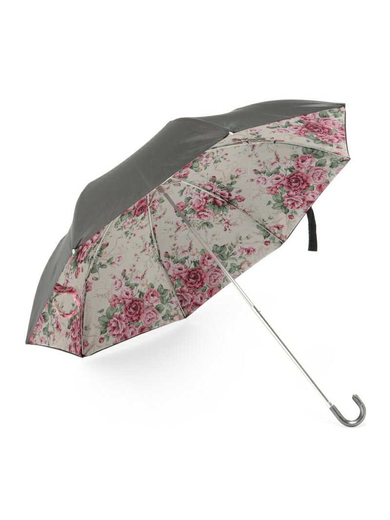 【SALE／20%OFF】axes femme (W)ローズブーケ柄晴雨兼用折傘 アクシーズファム ファッション雑貨 折りたたみ傘 ピンク