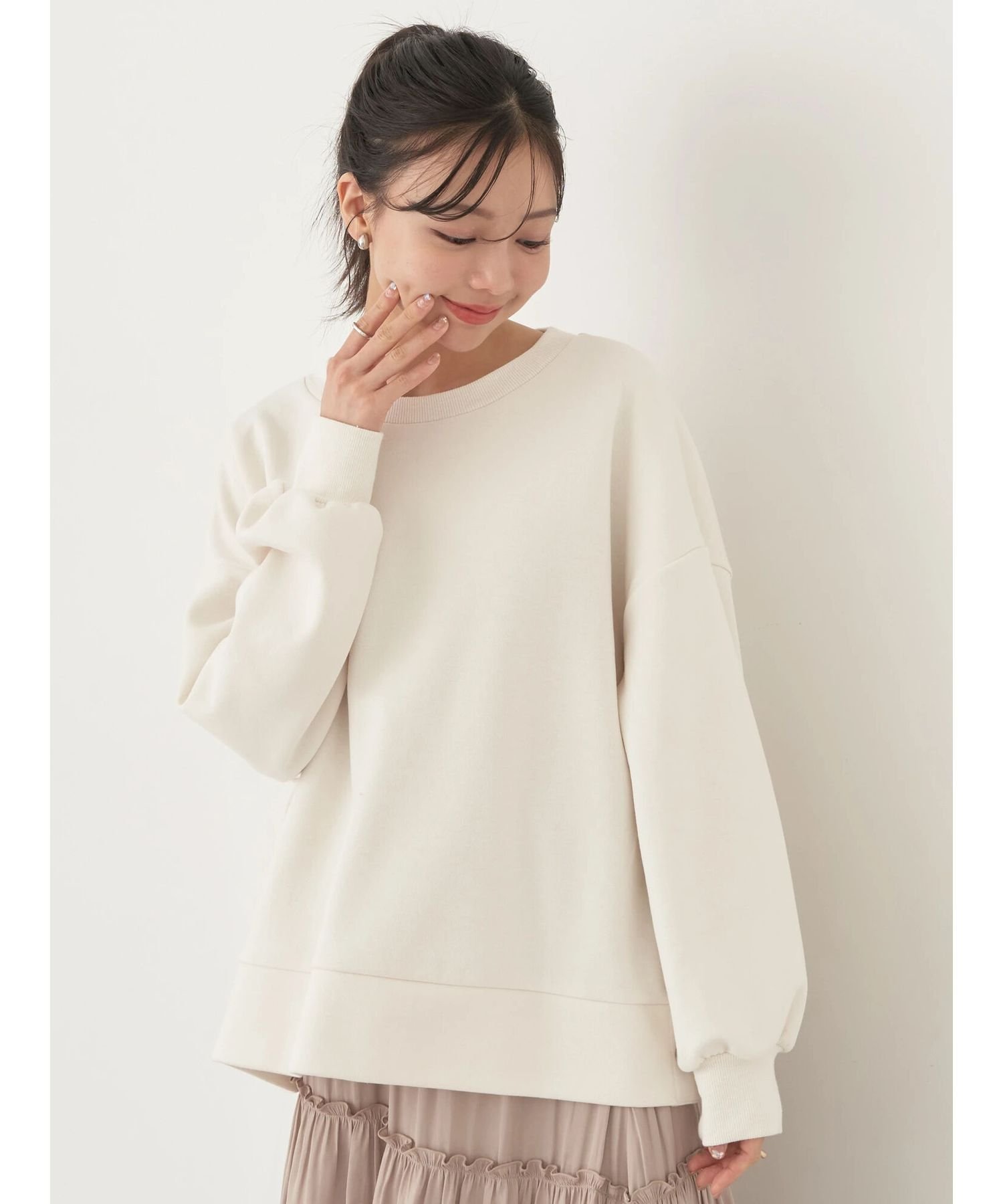 楽天Rakuten Fashion【SALE／66％OFF】earth music&ecology サイドボタンダンボールプルオーバー スウェット/レディース/24SS アースミュージック&エコロジー トップス カットソー・Tシャツ ホワイト ブラック ピンク イエロー ブルー