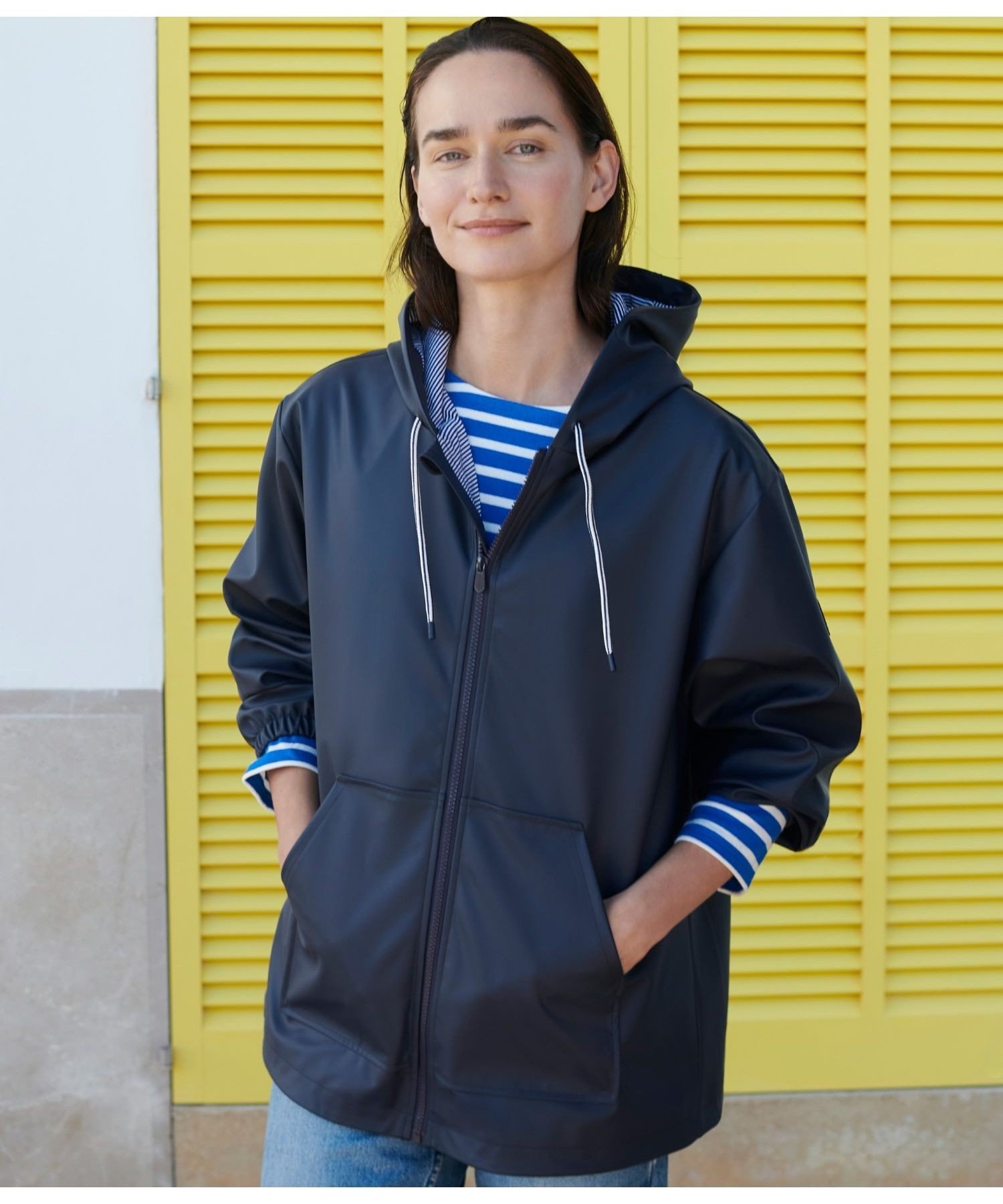 PETIT BATEAU ヨットパーカ プチバトー ジャケット・アウター マウンテンパーカー ネイビー【送料無料】