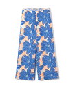 TOMORROWLAND collection プルメリアジャカード ワイドストレートパンツ トゥモローランド パンツ その他のパンツ ブルー【送料無料】