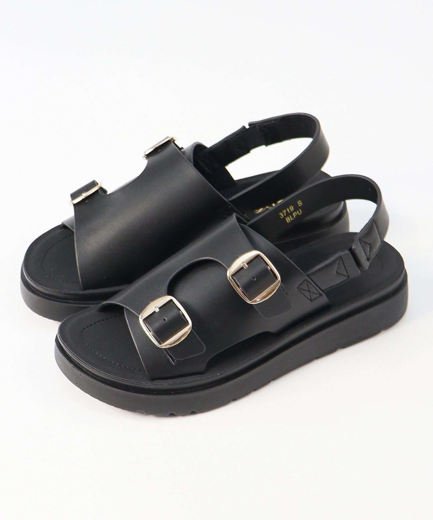 【SALE／16%OFF】AAA+Feminine ワンピース セットアップ オフィス レディース ベルトサンダル ☆3719 サンエーフットウェアー シューズ・靴 サンダル ブラック