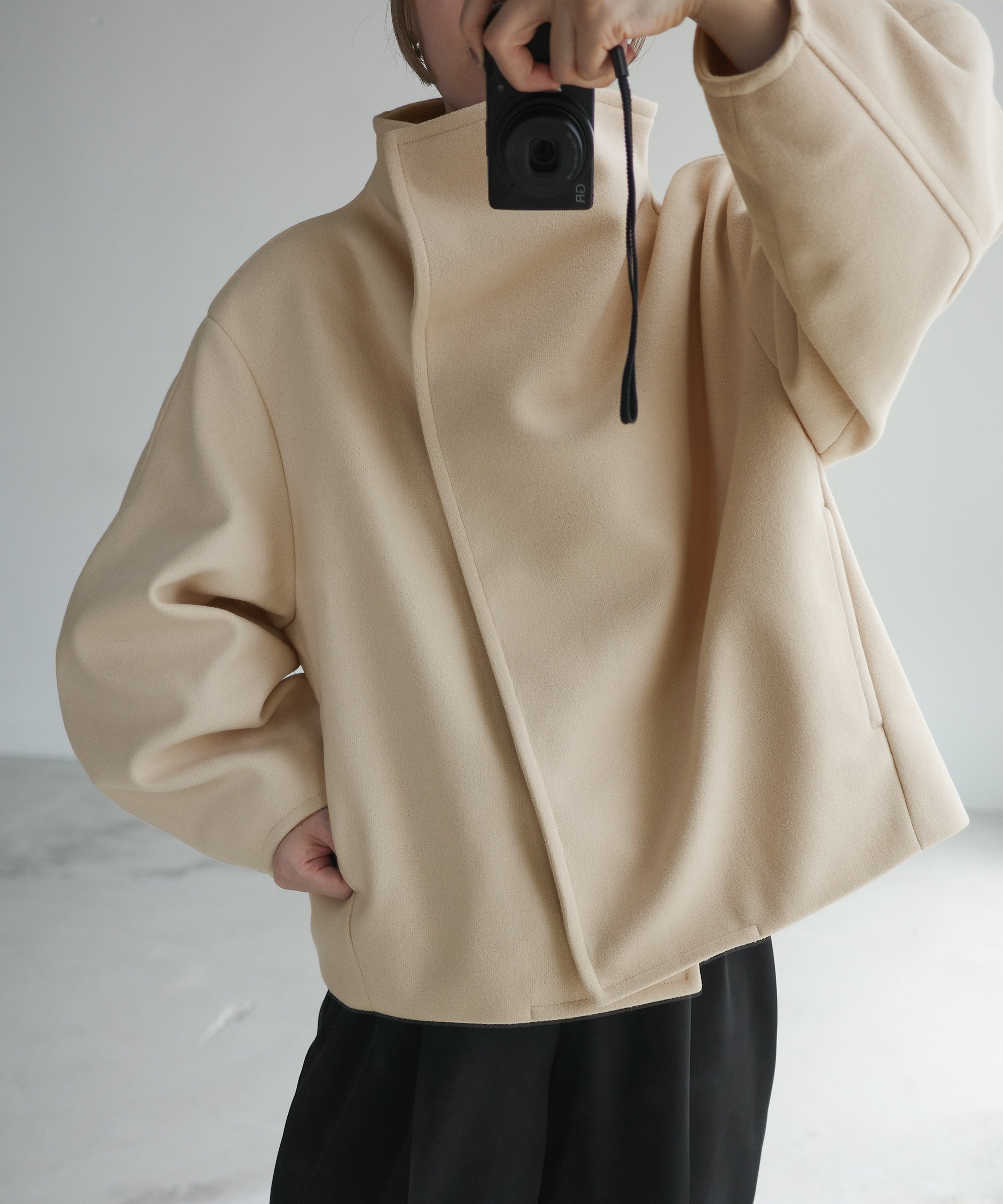 【SALE／30%OFF】SELECT MOCA ハイネックカーブスリーブアウター【by SON】 セレクトモカ ジャケット・アウター その他のジャケット・アウター【送料無料】