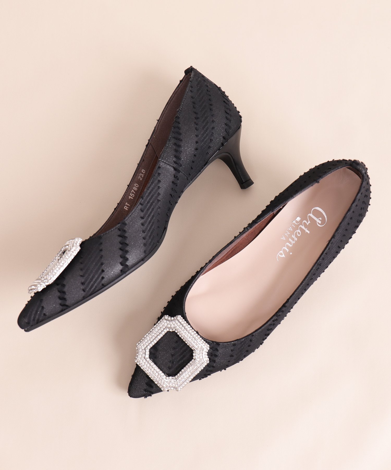 【SALE／30%OFF】artemis by DIANA ビジューバックル ポインテッドトゥパンプス アルテミス バイ ダイアナ シューズ・靴 パンプス ピンク【送料無料】