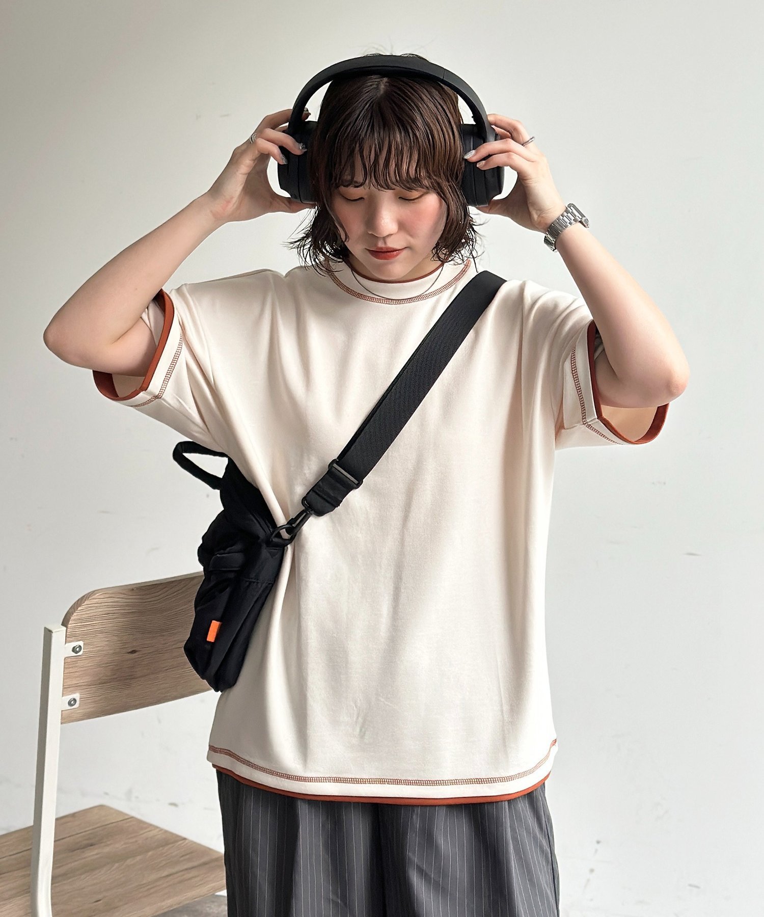 【SALE／16%OFF】CPCM ポンチフェイクレイヤードT シーピーシーエム トップス カットソー・Tシャツ ブラウン グレー ベージュ ホワイト ネイビー